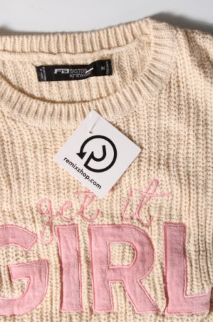 Γυναικείο πουλόβερ Fb Sister, Μέγεθος M, Χρώμα Εκρού, Τιμή 4,49 €