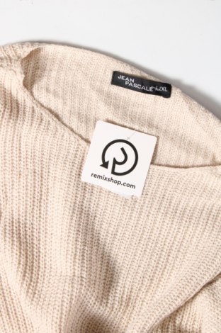 Дамски пуловер Jean Pascale, Размер L, Цвят Бежов, Цена 7,25 лв.