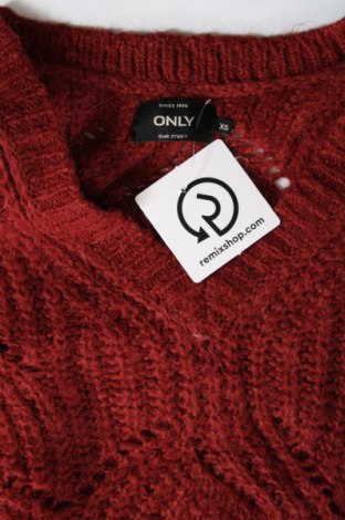 Damenpullover ONLY, Größe XS, Farbe Rot, Preis 4,87 €