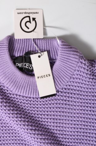Дамски пуловер Pieces, Размер L, Цвят Лилав, Цена 16,74 лв.