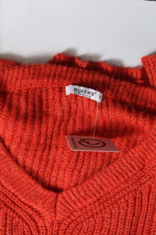 Дамски пуловер Queen's, Размер L, Цвят Оранжев, Цена 4,64 лв.