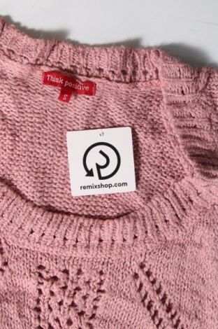 Дамски пуловер Think Positive, Размер S, Цвят Розов, Цена 5,22 лв.