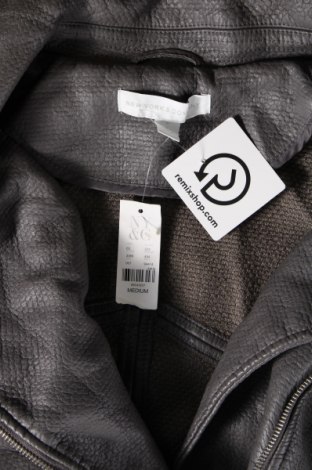 Dámska kožená bunda  New York & Company, Veľkosť M, Farba Sivá, Cena  18,14 €