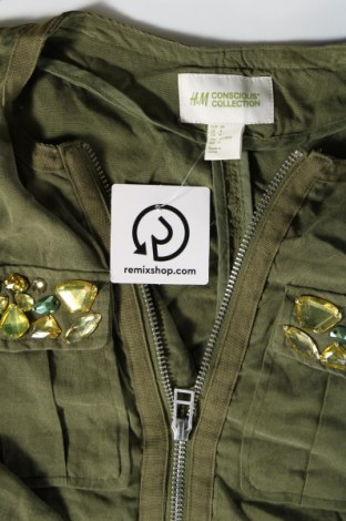 Γυναικείο μπουφάν H&M Conscious Collection, Μέγεθος XS, Χρώμα Πράσινο, Τιμή 7,13 €
