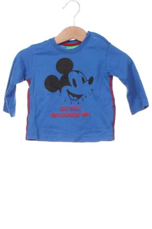Детска блуза United Colors Of Benetton, Размер 2-3m/ 56-62 см, Цвят Син, Цена 4,14 лв.