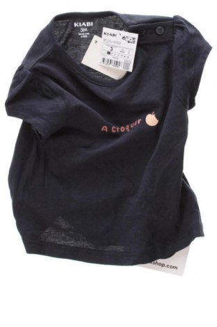 Детска тениска Kiabi, Размер 2-3m/ 56-62 см, Цвят Син, Цена 7,68 лв.