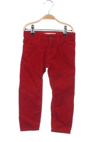 Pantaloni de catifea reiată, pentru copii H&M L.O.G.G., Mărime 2-3y/ 98-104 cm, Culoare Roșu, Preț 73,98 Lei