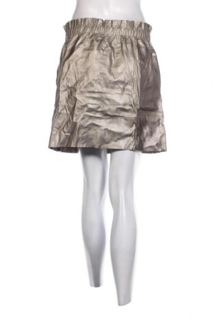 Кожена пола Zara Knitwear, Размер S, Цвят Сребрист, Цена 4,80 лв.