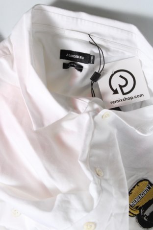 Ανδρικό πουκάμισο J.Lindeberg, Μέγεθος L, Χρώμα Λευκό, Τιμή 70,10 €