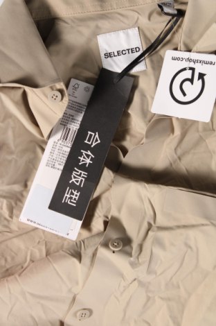 Ανδρικό πουκάμισο Selected, Μέγεθος XS, Χρώμα  Μπέζ, Τιμή 13,87 €