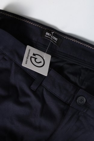 Ανδρικό παντελόνι Only & Sons, Μέγεθος M, Χρώμα Μπλέ, Τιμή 10,43 €