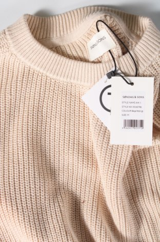 Ανδρικό πουλόβερ Sondag & Sons, Μέγεθος M, Χρώμα  Μπέζ, Τιμή 5,93 €