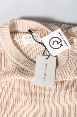 Ανδρικό πουλόβερ Sondag & Sons, Μέγεθος XL, Χρώμα  Μπέζ, Τιμή 5,93 €