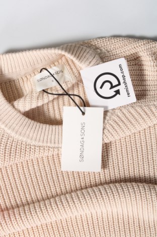Ανδρικό πουλόβερ Sondag & Sons, Μέγεθος S, Χρώμα  Μπέζ, Τιμή 14,46 €