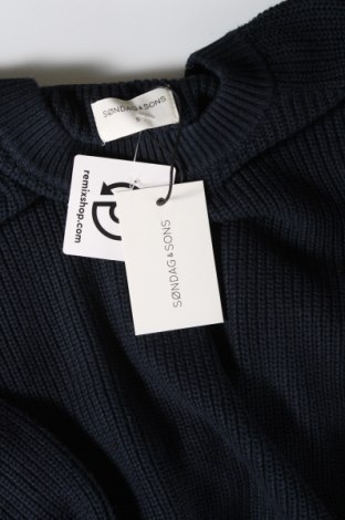 Мъжки пуловер Sondag & Sons, Размер S, Цвят Син, Цена 16,56 лв.