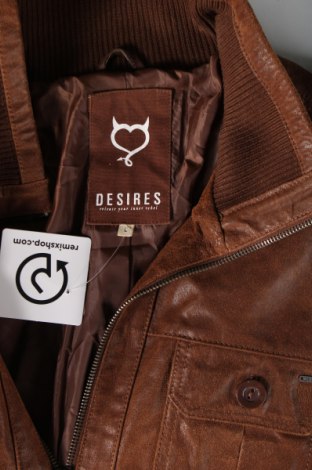Pánska kožená bunda  Desires, Veľkosť L, Farba Hnedá, Cena  57,84 €