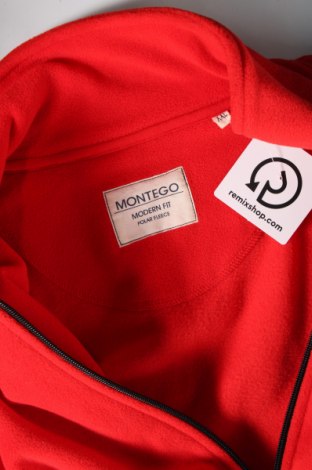Ανδρική ζακέτα fleece Montego, Μέγεθος XXL, Χρώμα Κόκκινο, Τιμή 17,26 €