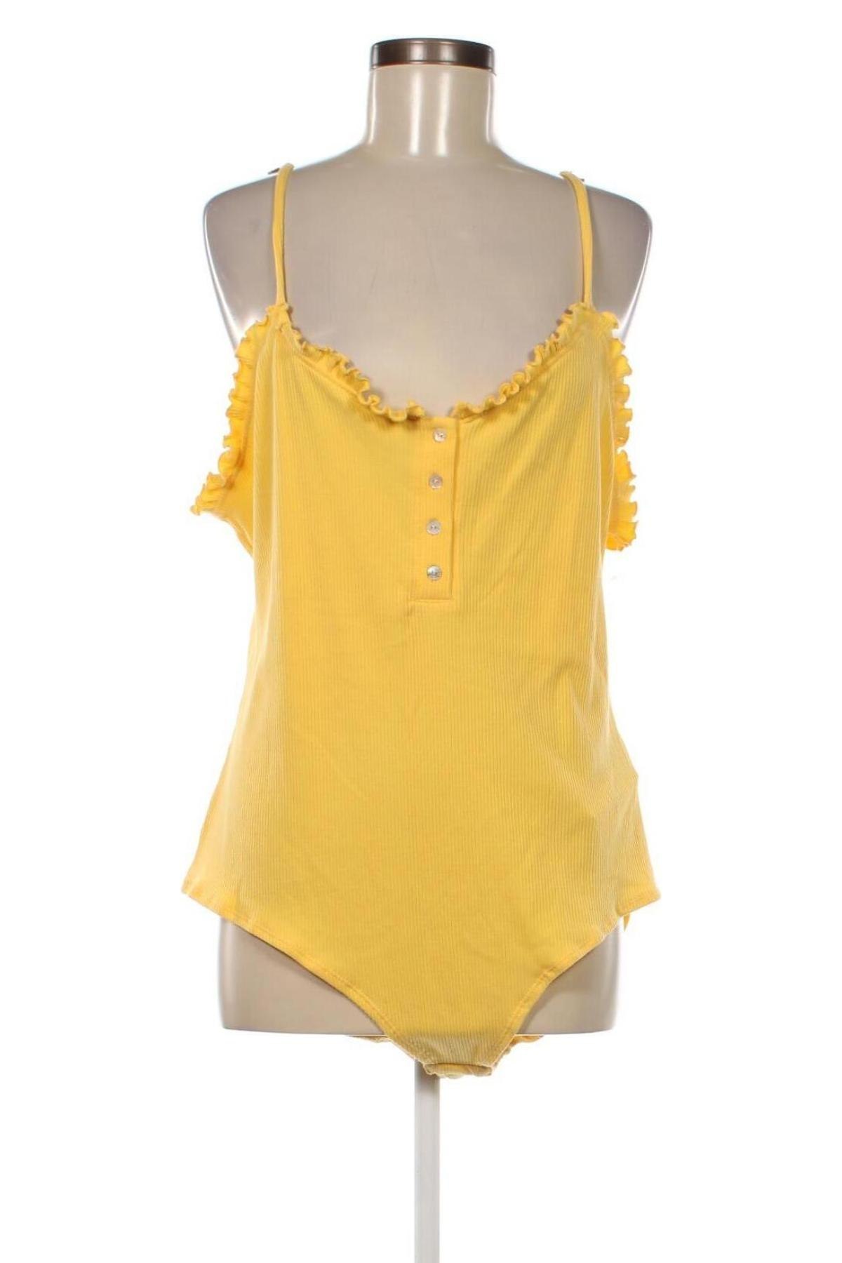 Дамска блуза - боди Kiabi, Размер XL, Цвят Жълт, Цена 6,93 лв.