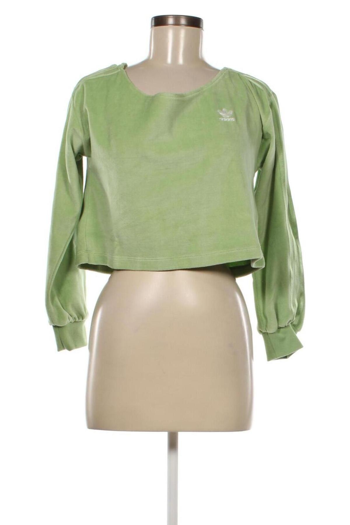 Γυναικεία μπλούζα Adidas Originals, Μέγεθος XXS, Χρώμα Πράσινο, Τιμή 52,58 €