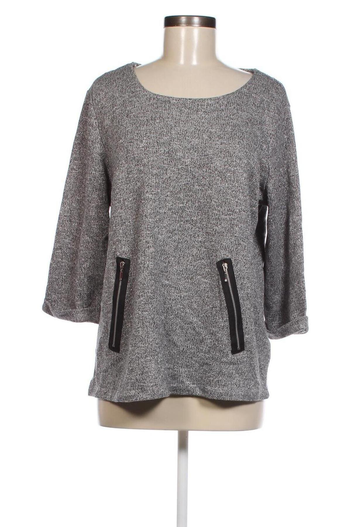Дамска блуза Laura Torelli, Размер L, Цвят Сребрист, Цена 6,46 лв.