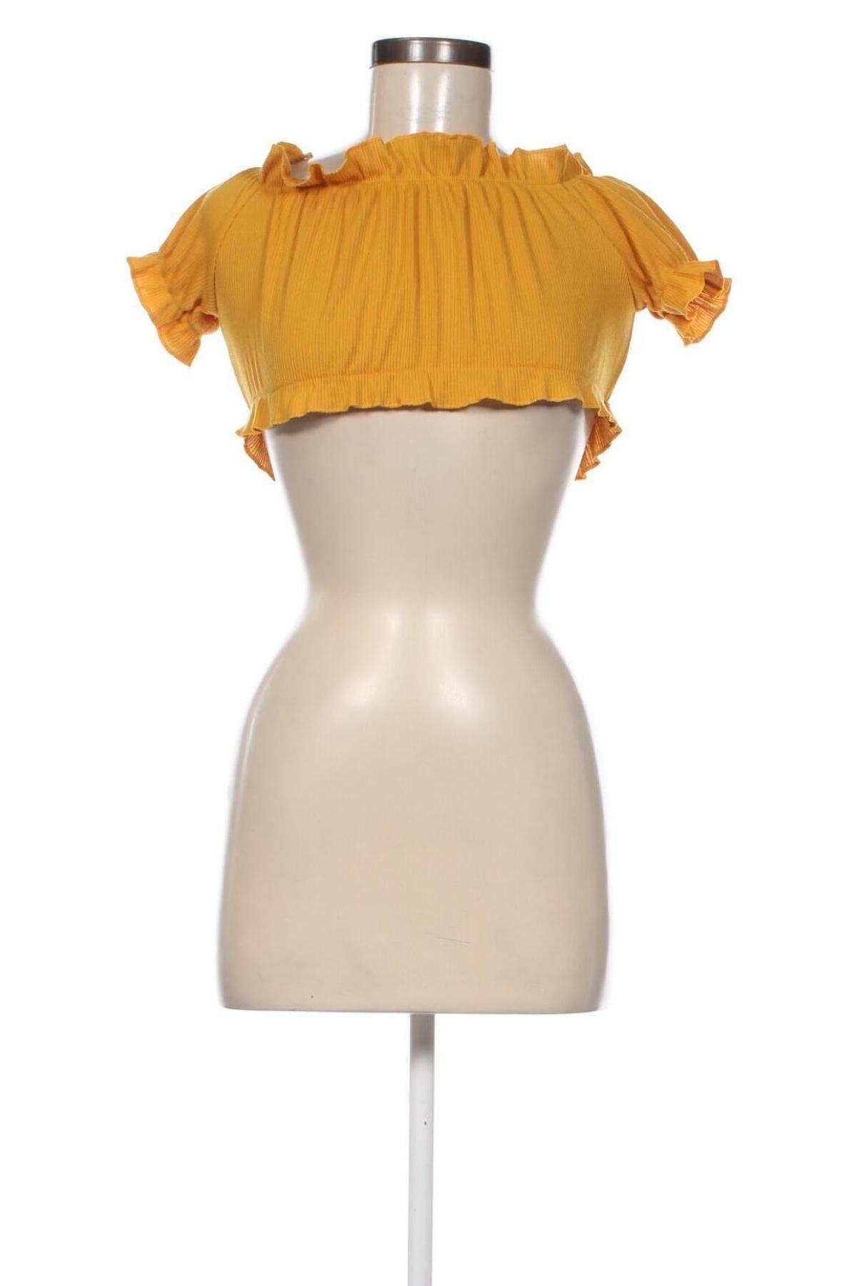 Damen Shirt Pretty Little Thing, Größe XS, Farbe Gelb, Preis 13,22 €