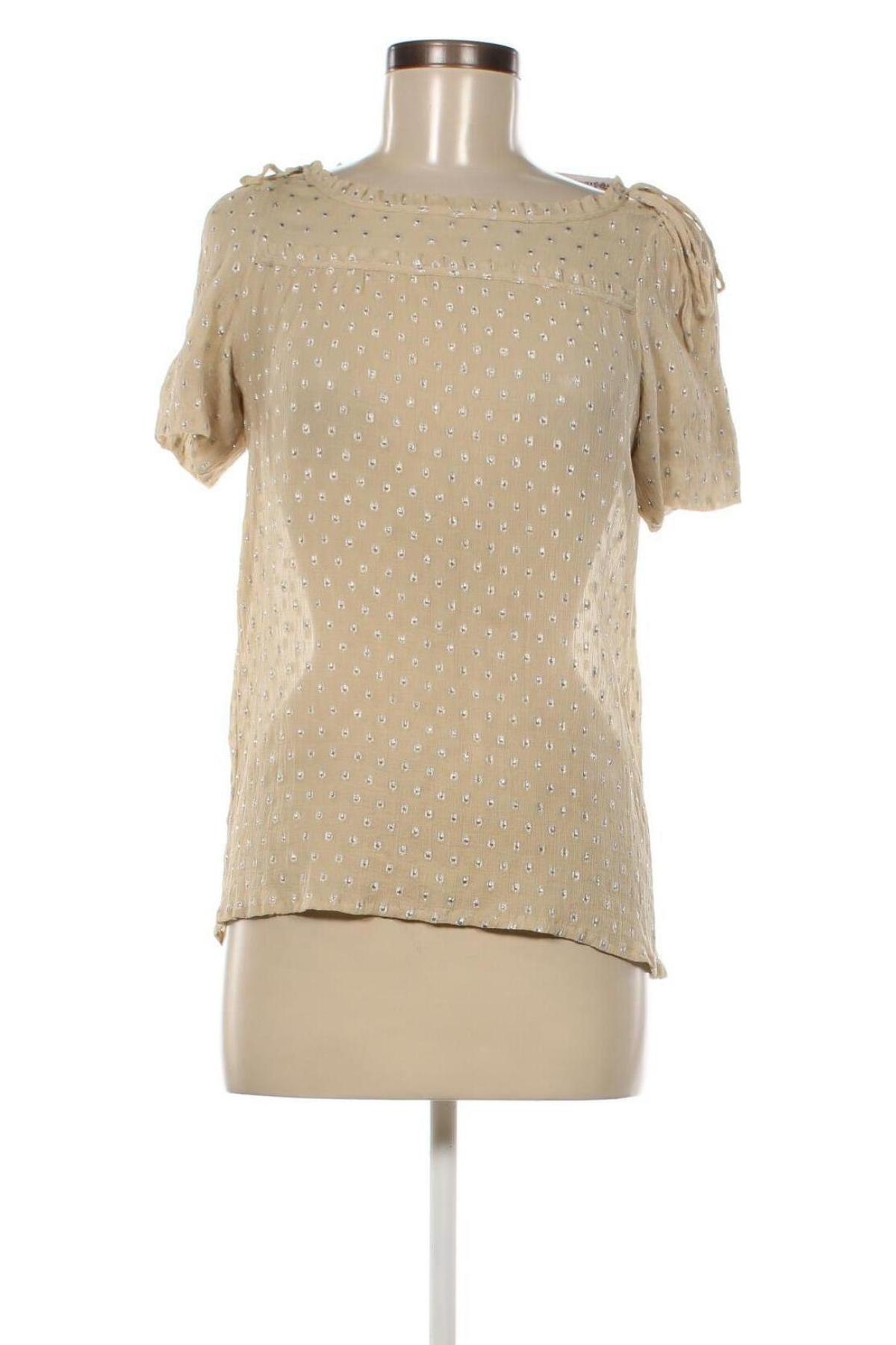 Дамска блуза Rutzou, Размер M, Цвят Бежов, Цена 8,50 лв.
