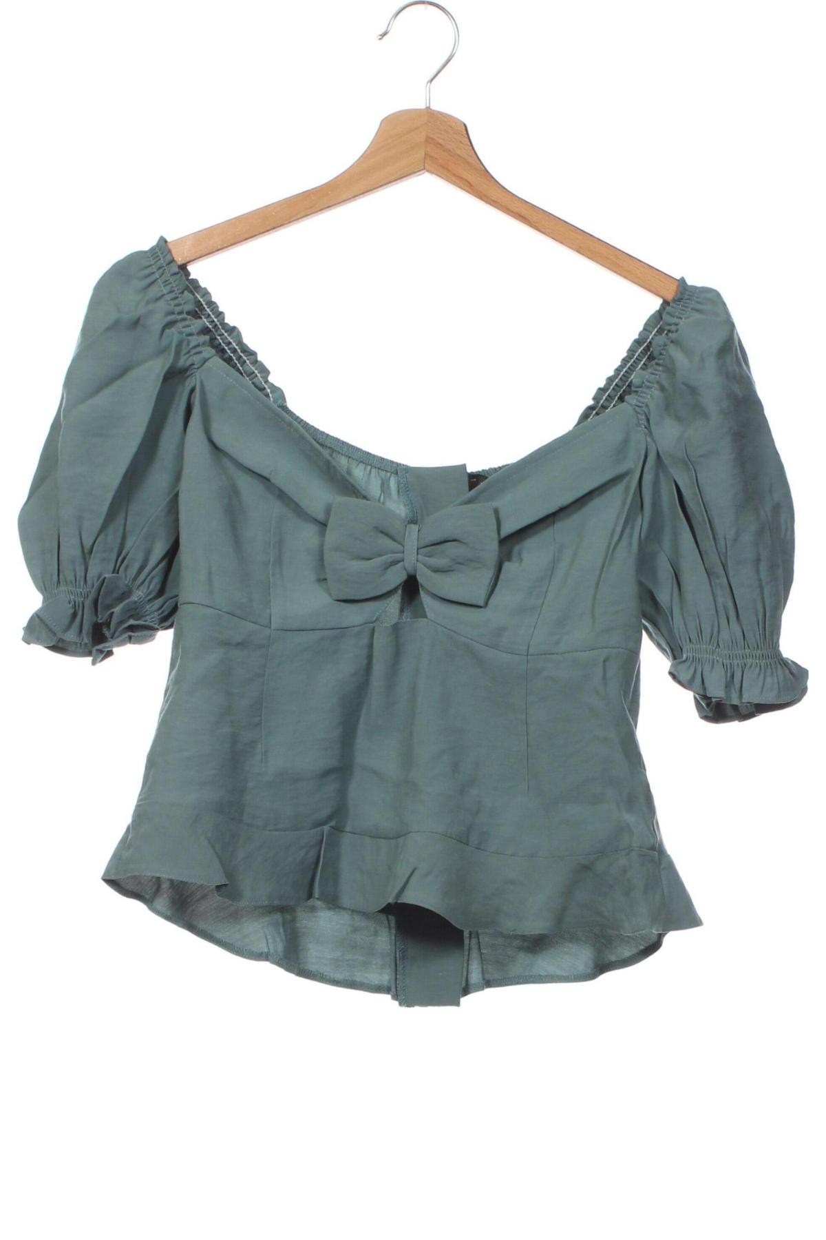Bluză de femei Trendyol, Mărime M, Culoare Verde, Preț 35,53 Lei