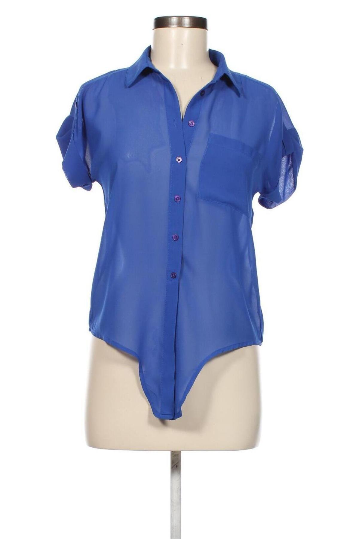 Γυναικείο πουκάμισο Jennyfer, Μέγεθος XS, Χρώμα Μπλέ, Τιμή 11,76 €