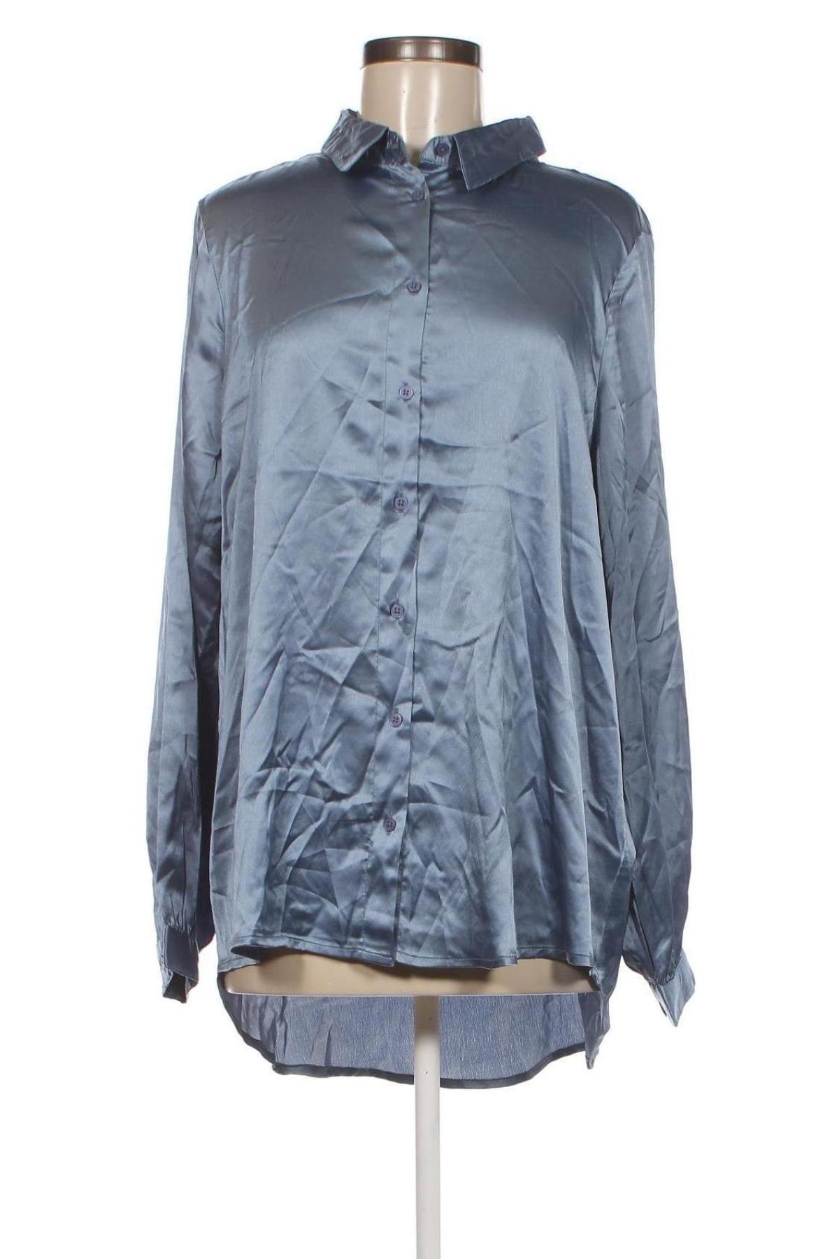 Γυναικείο πουκάμισο Kaffe, Μέγεθος XL, Χρώμα Μπλέ, Τιμή 24,74 €