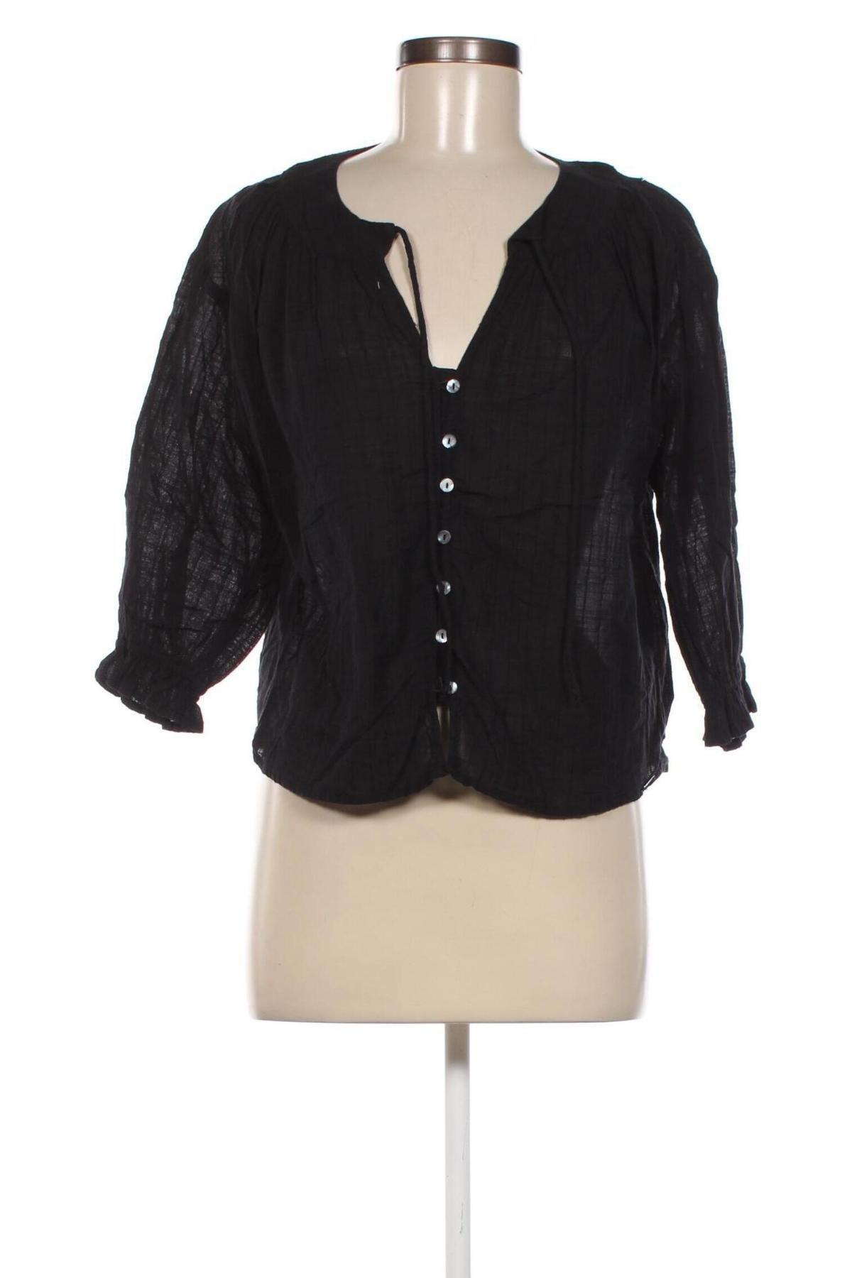 Γυναικείο πουκάμισο Q/S by S.Oliver, Μέγεθος XS, Χρώμα Μαύρο, Τιμή 37,11 €