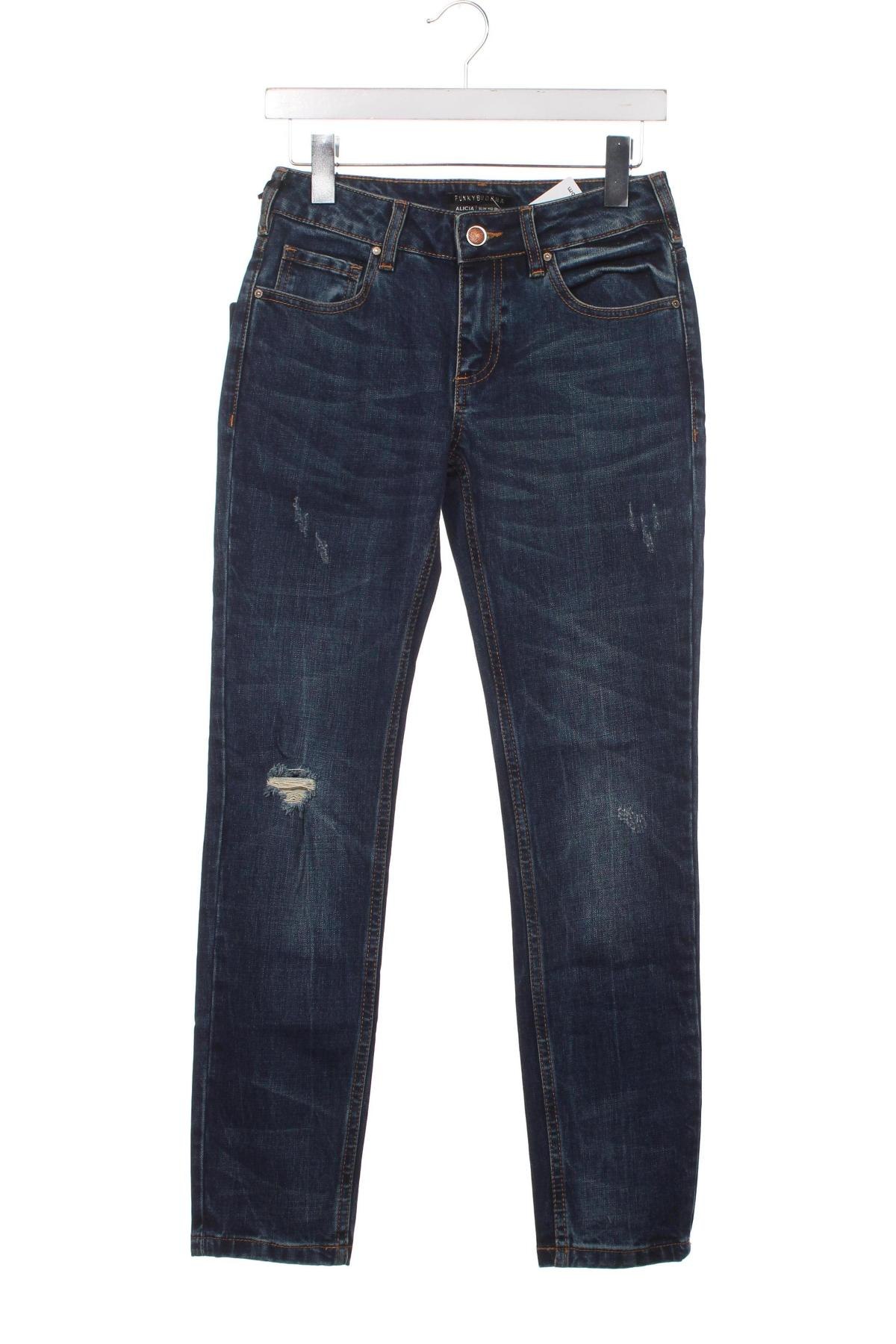 Damskie jeansy Funky Buddha, Rozmiar XS, Kolor Niebieski, Cena 34,99 zł