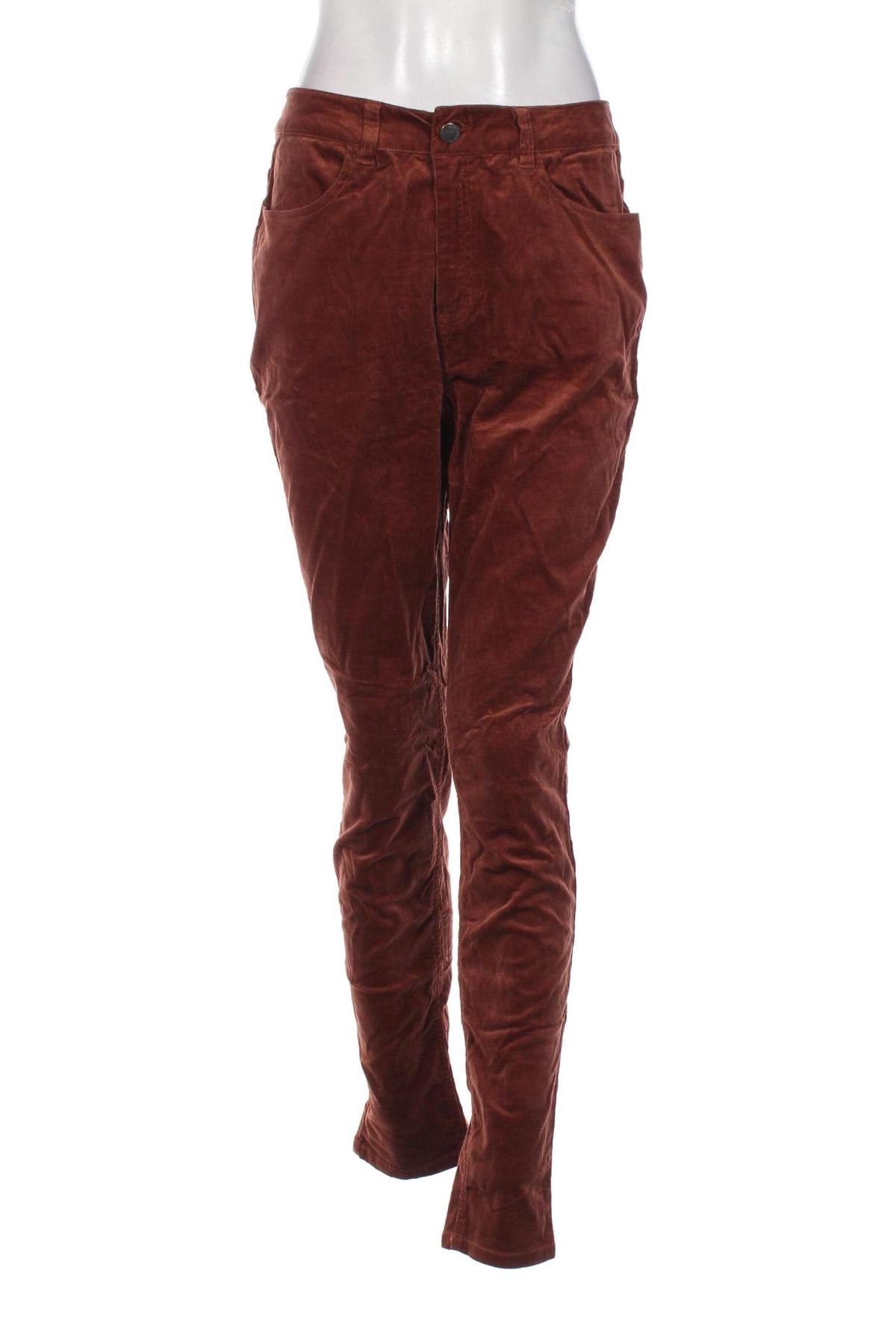 Pantaloni de velvet de femei, Mărime L, Culoare Maro, Preț 13,35 Lei