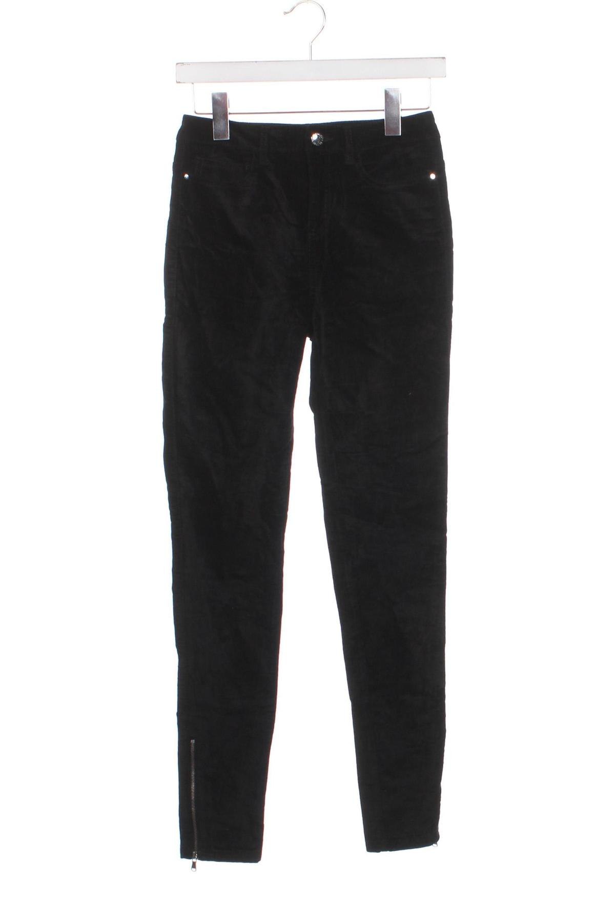 Pantaloni de velvet de femei F&F, Mărime XS, Culoare Negru, Preț 13,35 Lei