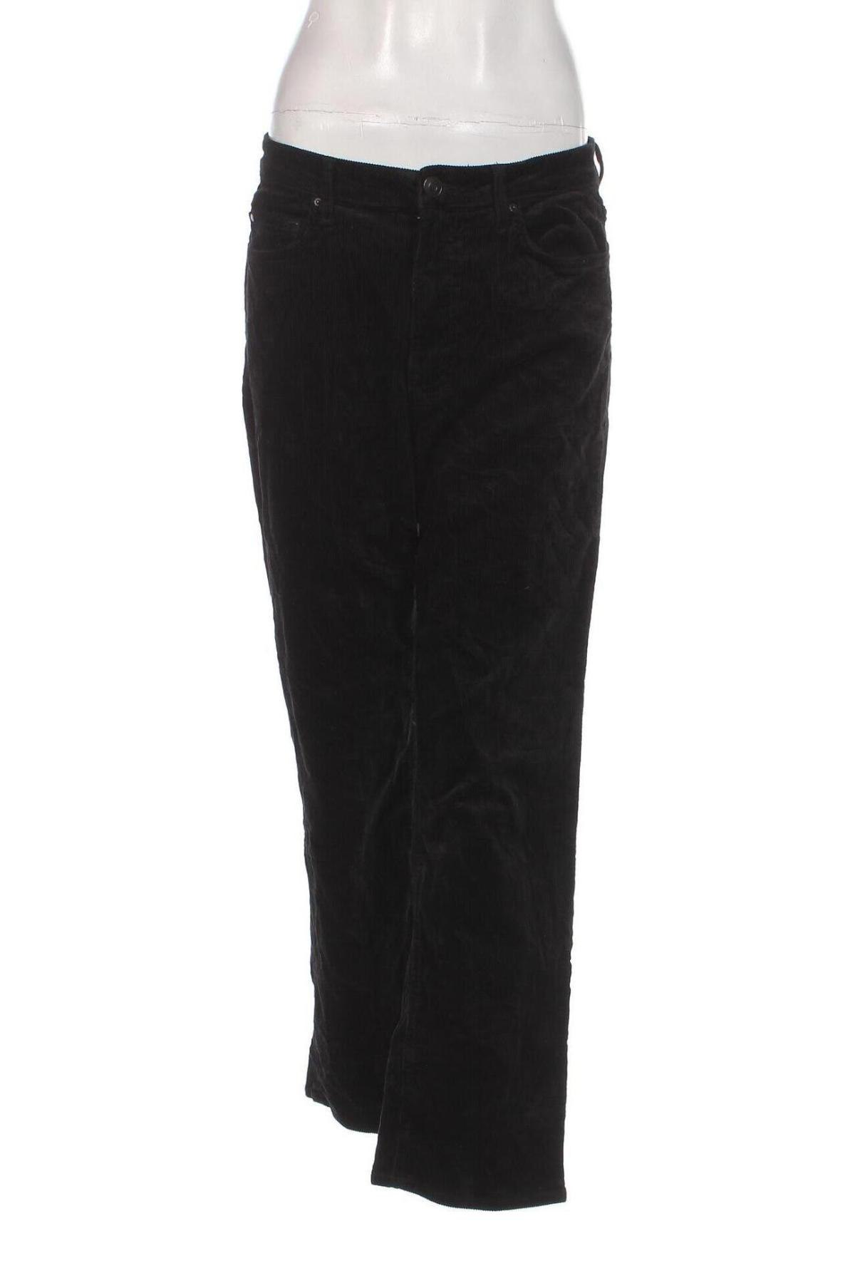 Pantaloni de velvet de femei H&M, Mărime L, Culoare Negru, Preț 19,08 Lei