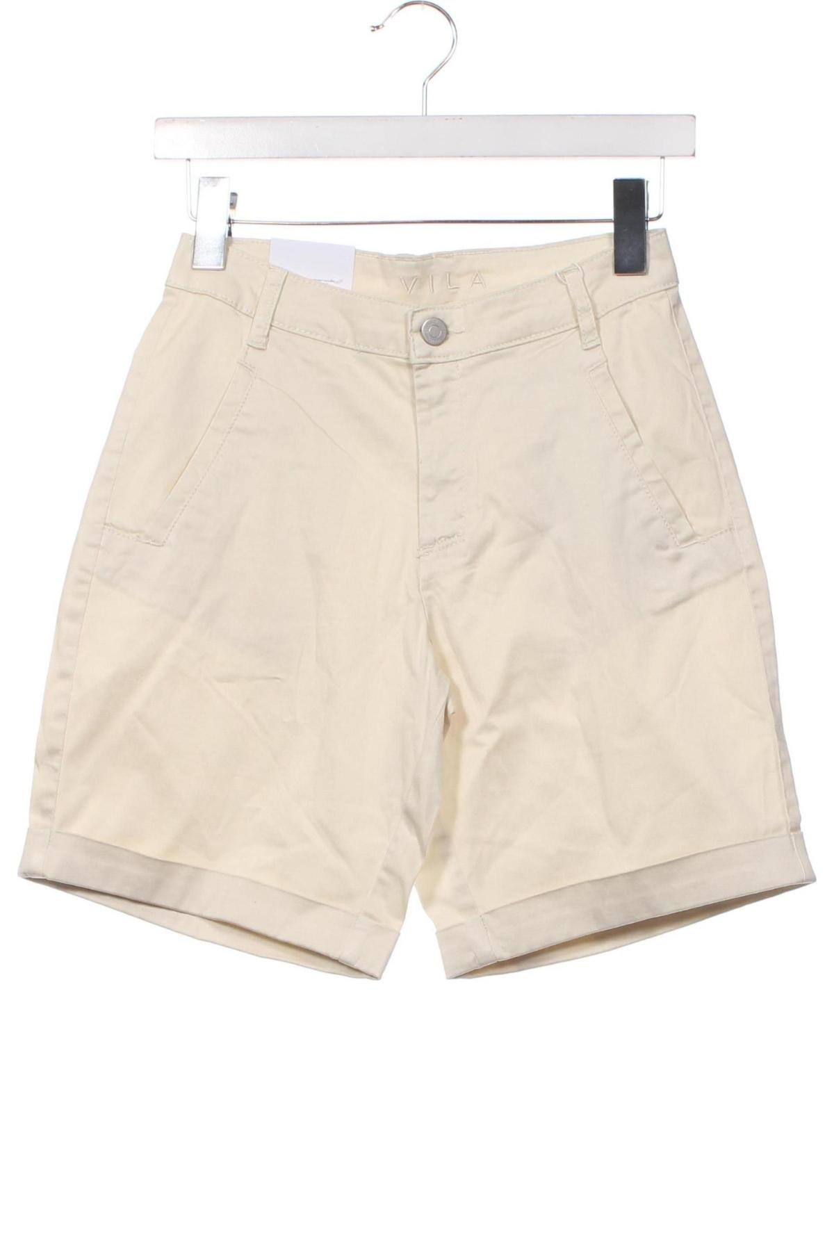 Pantaloni scurți de femei VILA, Mărime XS, Culoare Ecru, Preț 131,58 Lei