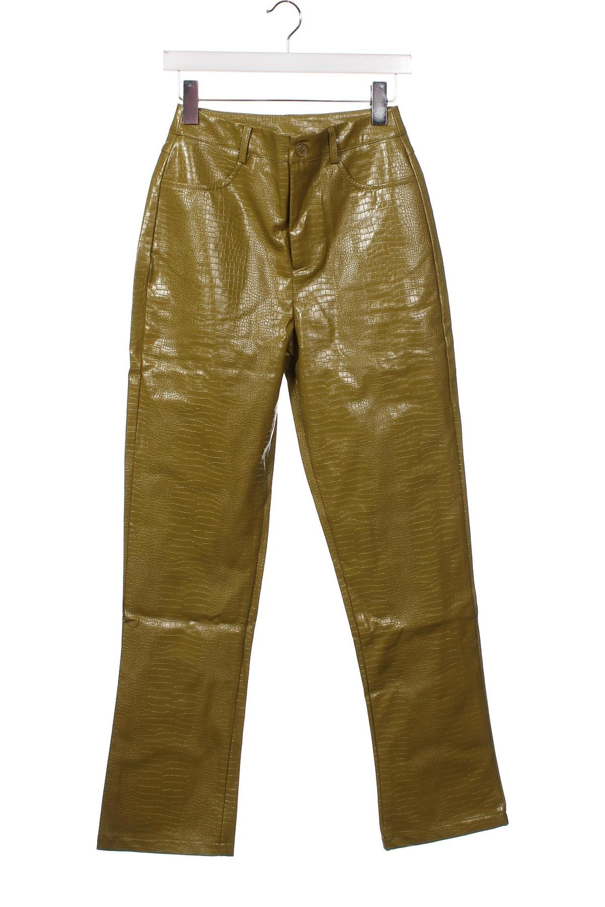 Дамски кожен панталон Daisy Street, Размер S, Цвят Зелен, Цена 19,78 лв.