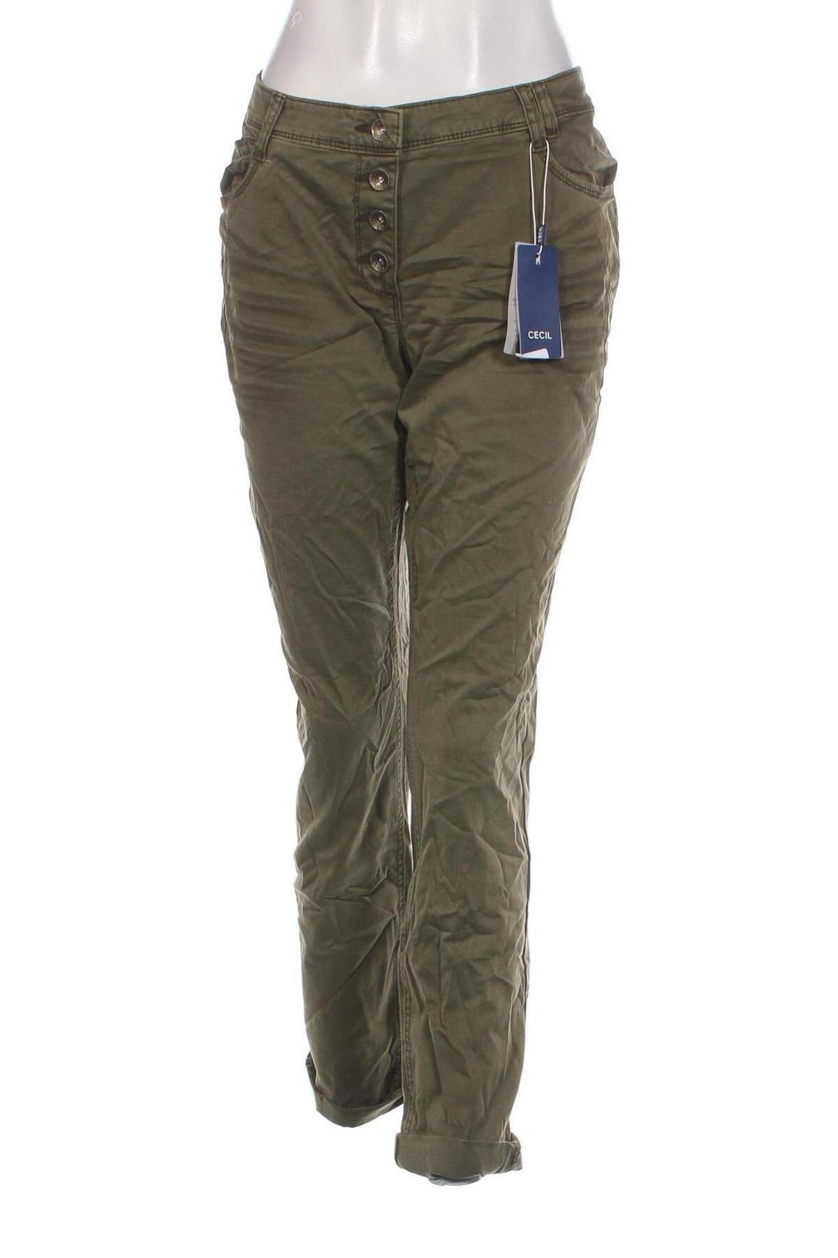 Pantaloni de femei Cecil, Mărime M, Culoare Verde, Preț 22,89 Lei