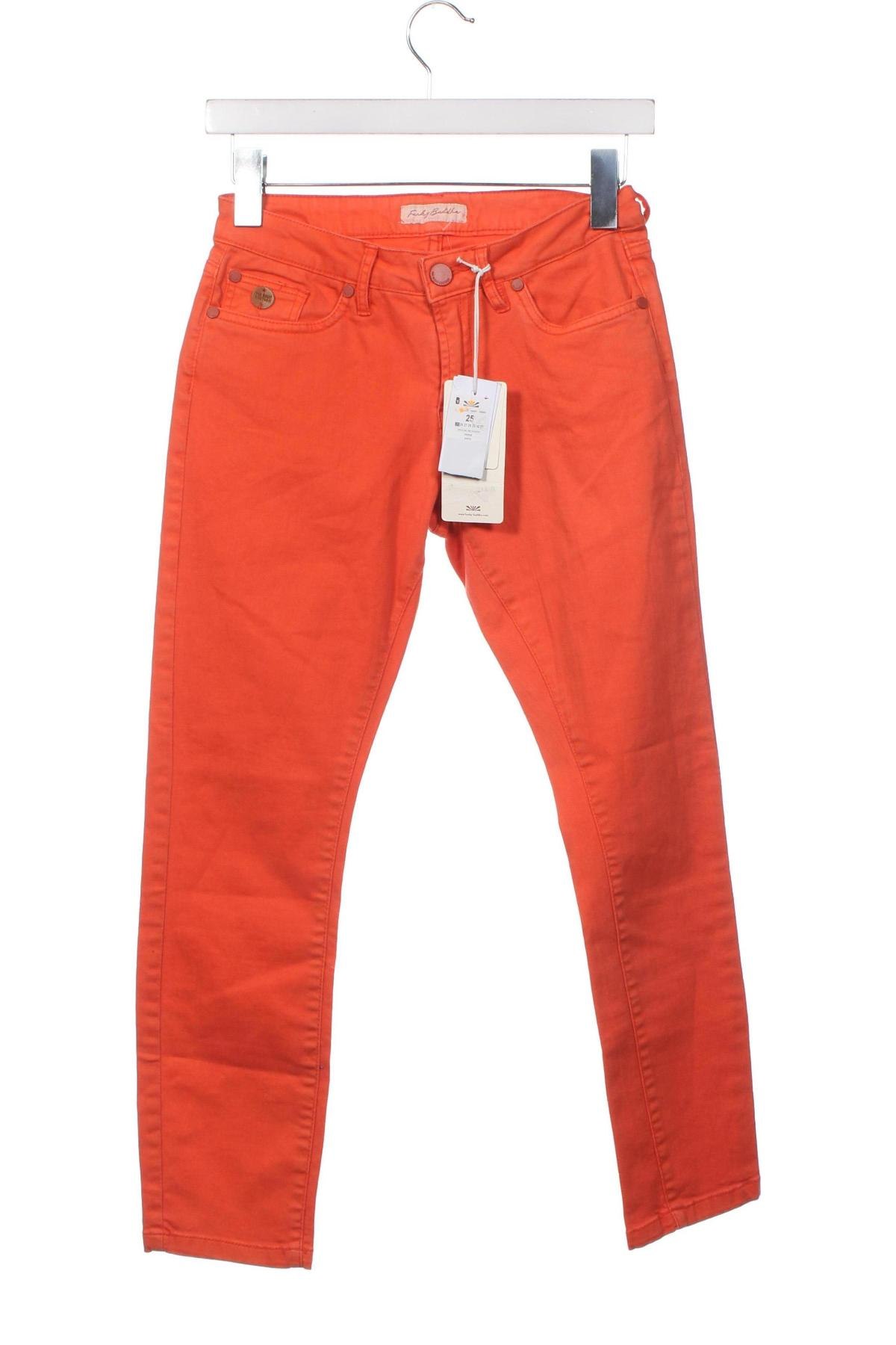 Дамски панталон Funky Buddha, Размер XXS, Цвят Оранжев, Цена 19,14 лв.