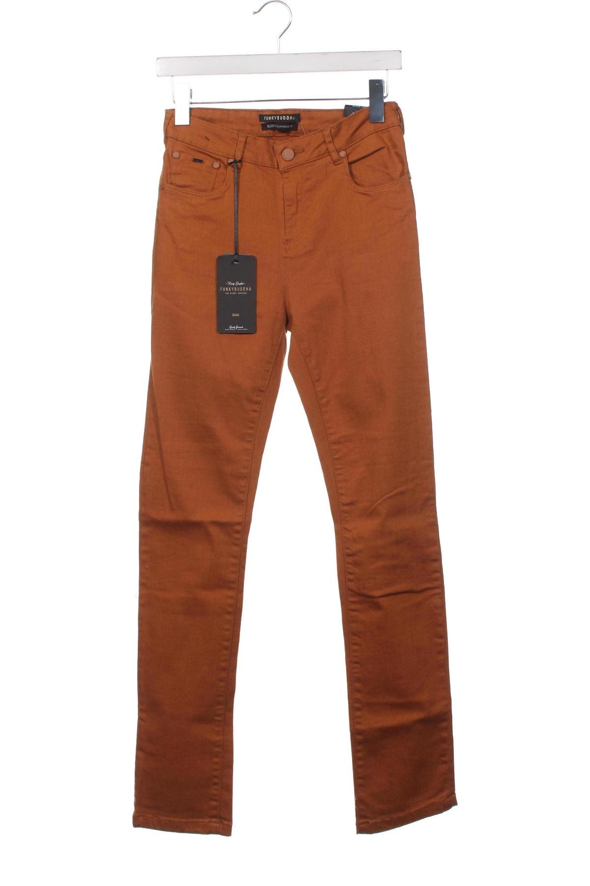 Дамски панталон Funky Buddha, Размер XS, Цвят Оранжев, Цена 26,10 лв.