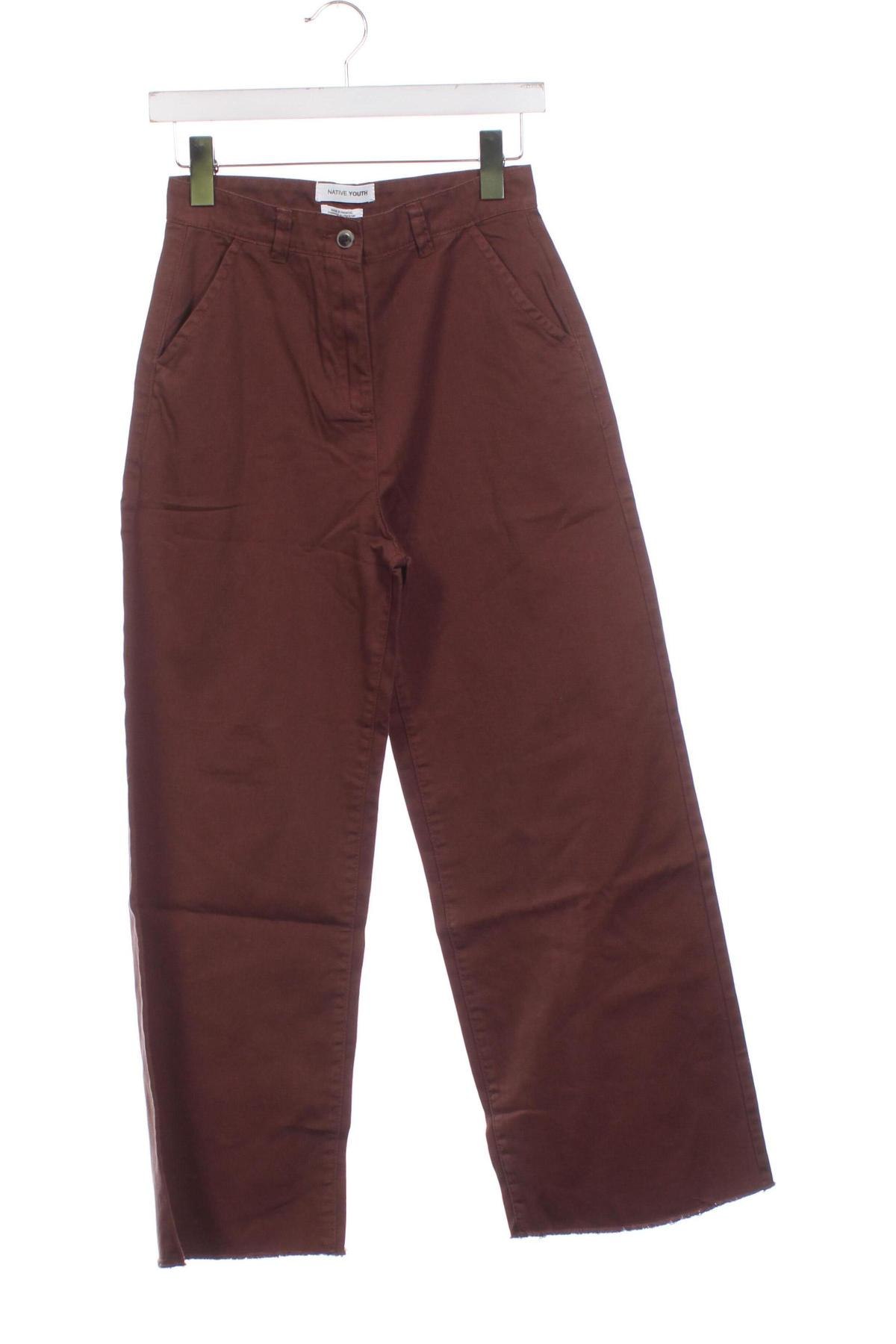 Pantaloni de femei Native Youth, Mărime XS, Culoare Maro, Preț 57,24 Lei