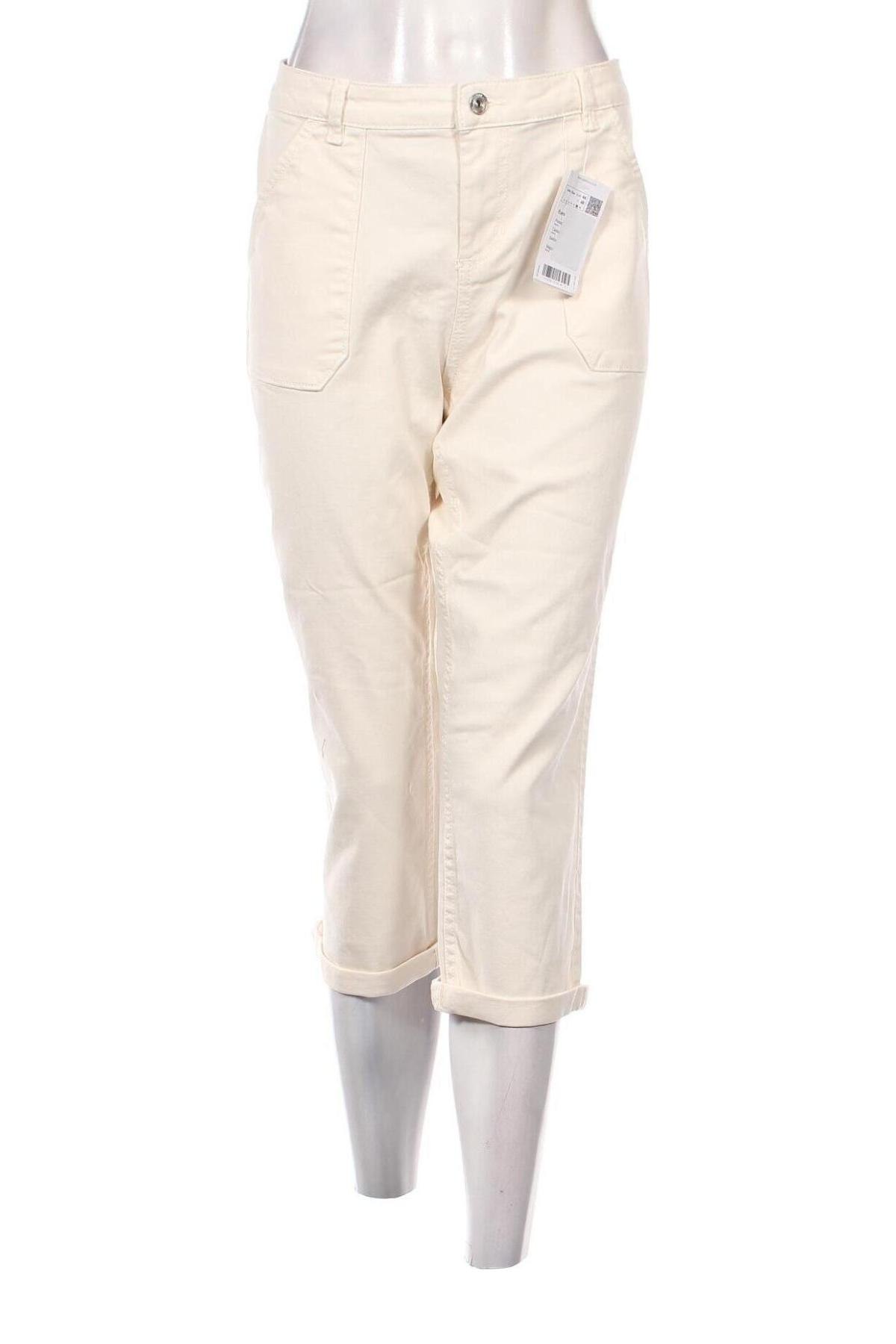 Дамски панталон Promod, Размер XL, Цвят Екрю, Цена 14,79 лв.