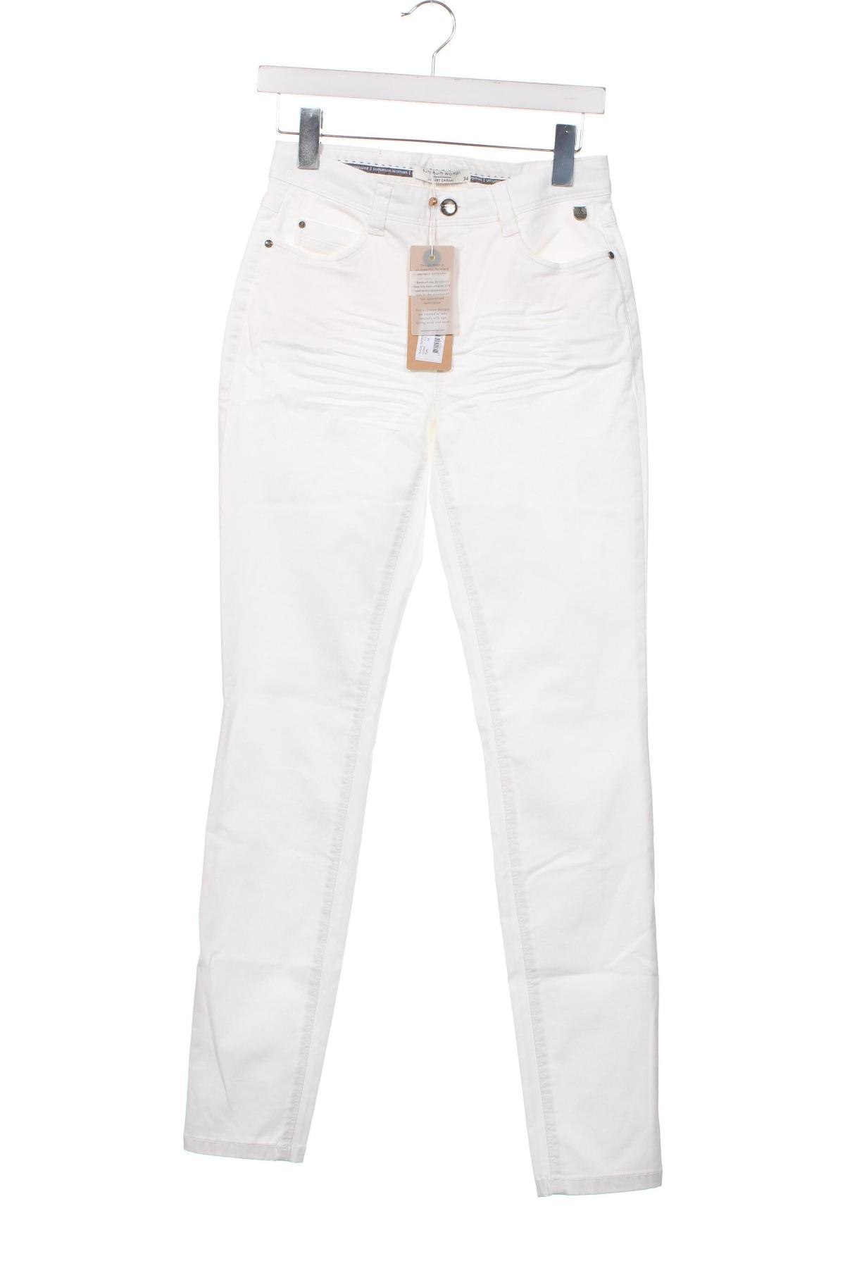Дамски панталон Summum Woman, Размер XS, Цвят Бял, Цена 29,20 лв.