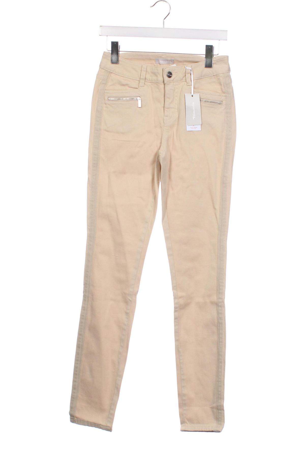 Дамски панталон Tamaris, Размер XS, Цвят Бежов, Цена 22,62 лв.