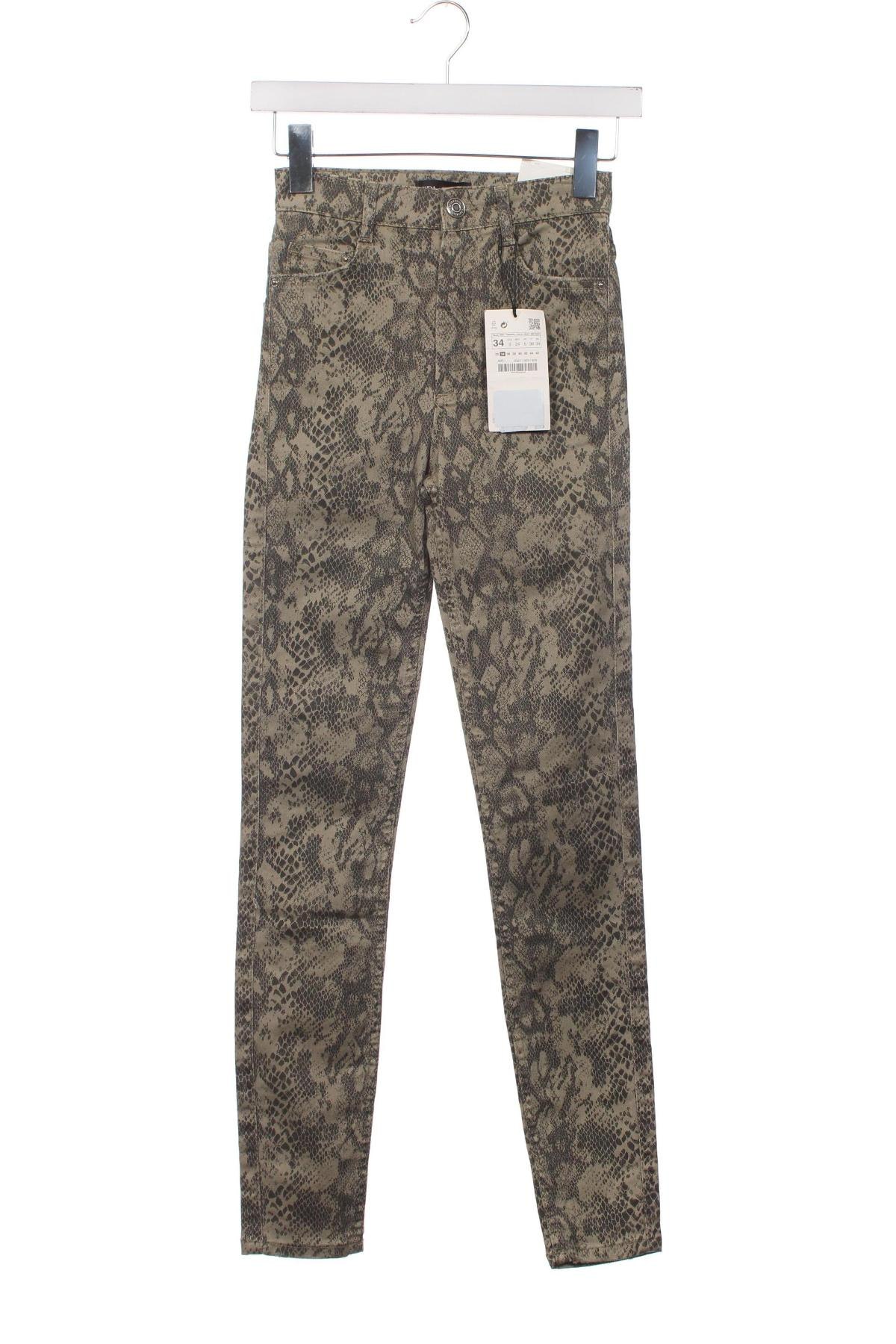 Дамски панталон Zara, Размер XXS, Цвят Многоцветен, Цена 54,00 лв.