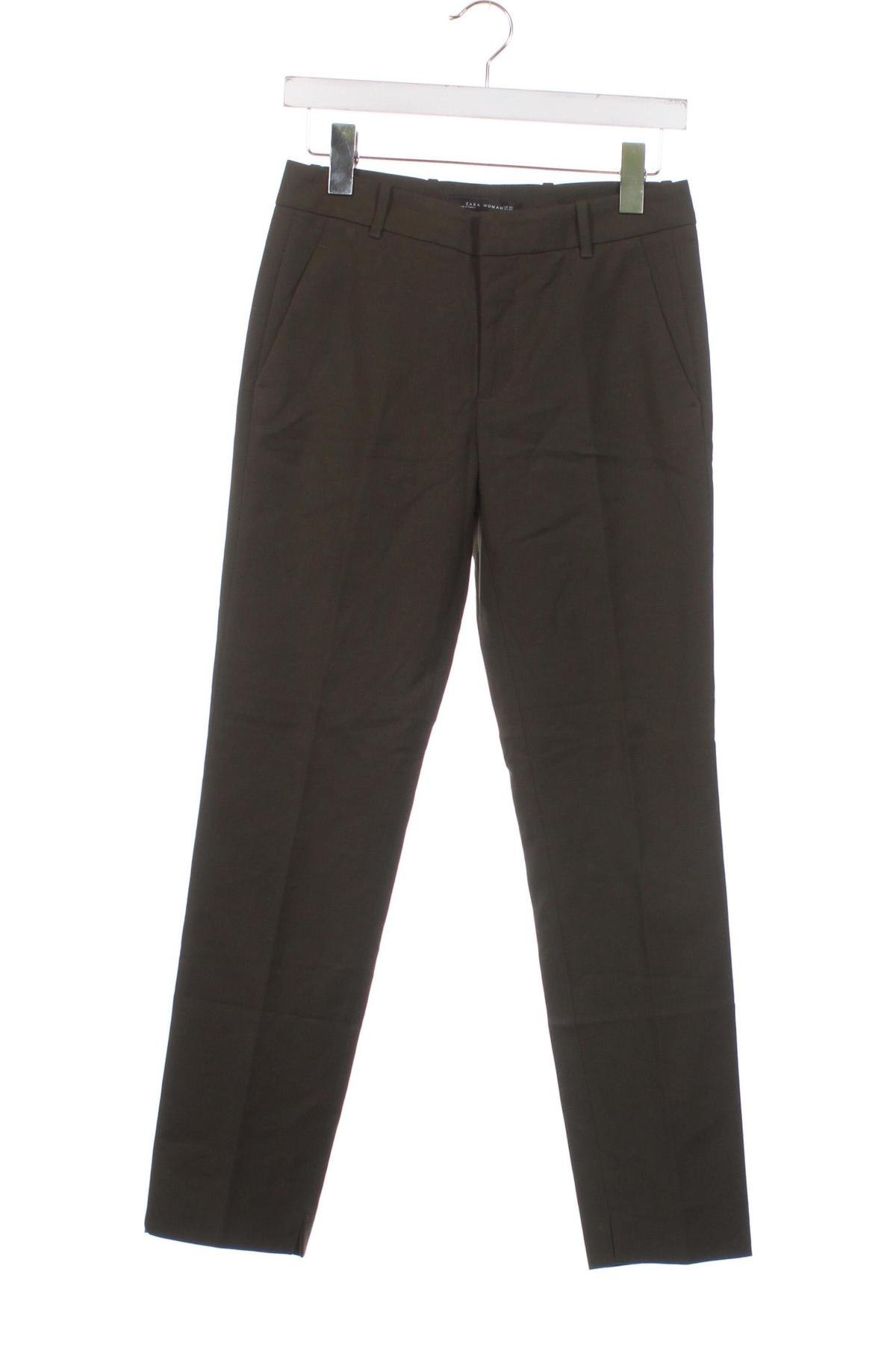 Pantaloni de femei Zara, Mărime XS, Culoare Verde, Preț 65,79 Lei