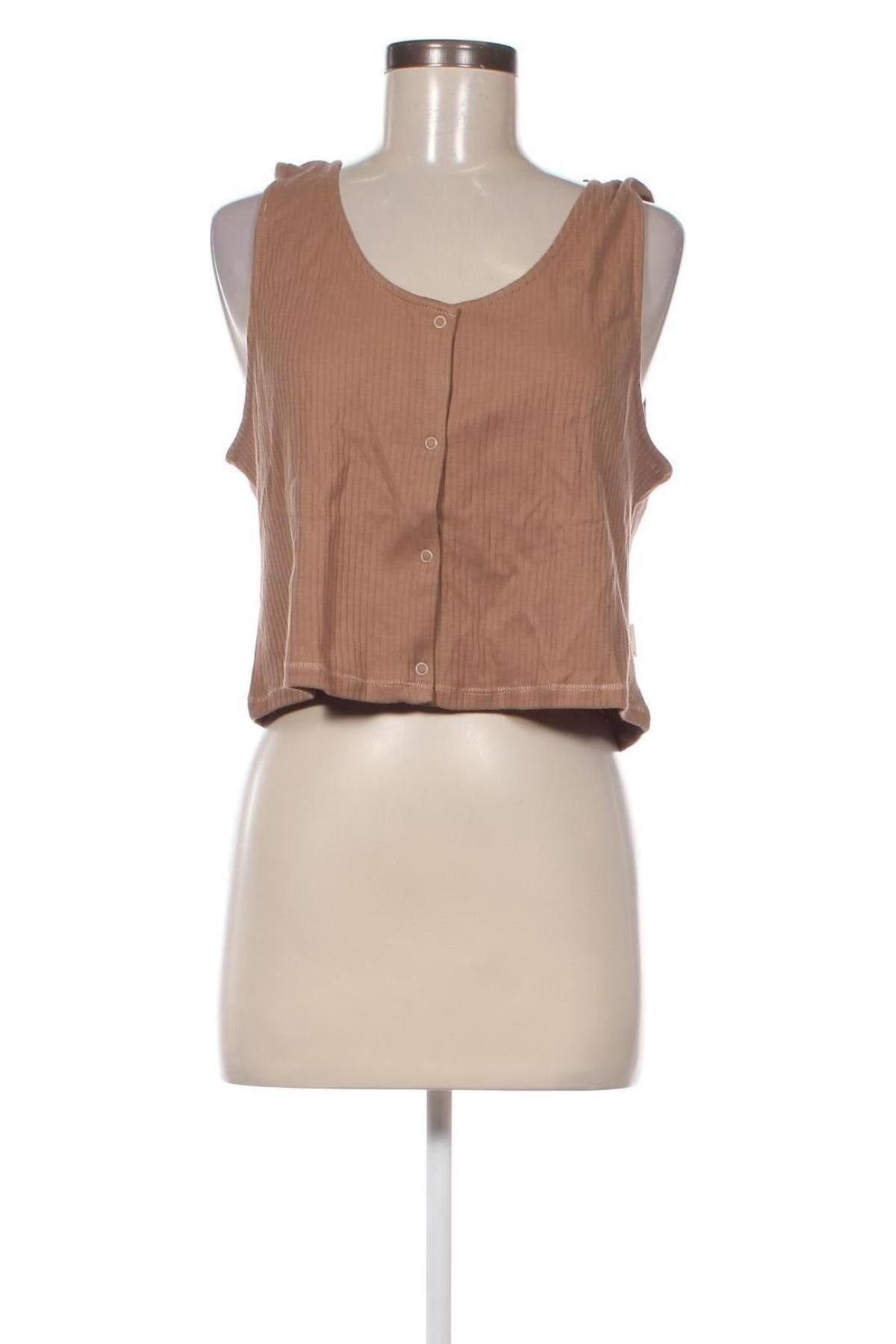 Γυναικείο αμάνικο μπλουζάκι Doctor Nap, Μέγεθος XL, Χρώμα Καφέ, Τιμή 5,38 €