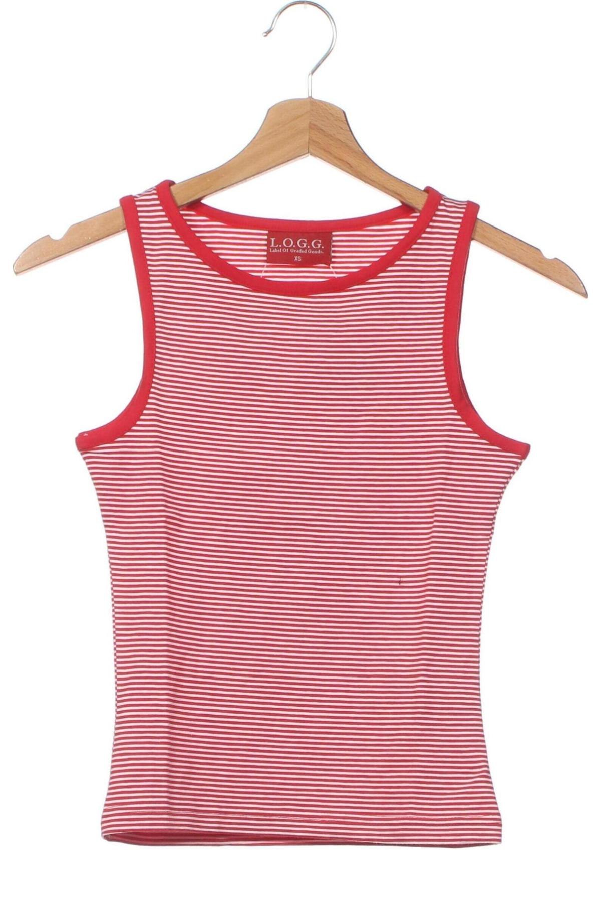 Γυναικείο αμάνικο μπλουζάκι H&M L.O.G.G., Μέγεθος XS, Χρώμα Κόκκινο, Τιμή 5,30 €