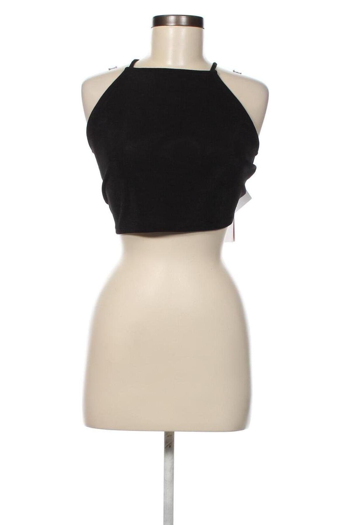 Γυναικείο αμάνικο μπλουζάκι Monki, Μέγεθος XL, Χρώμα Μαύρο, Τιμή 5,19 €