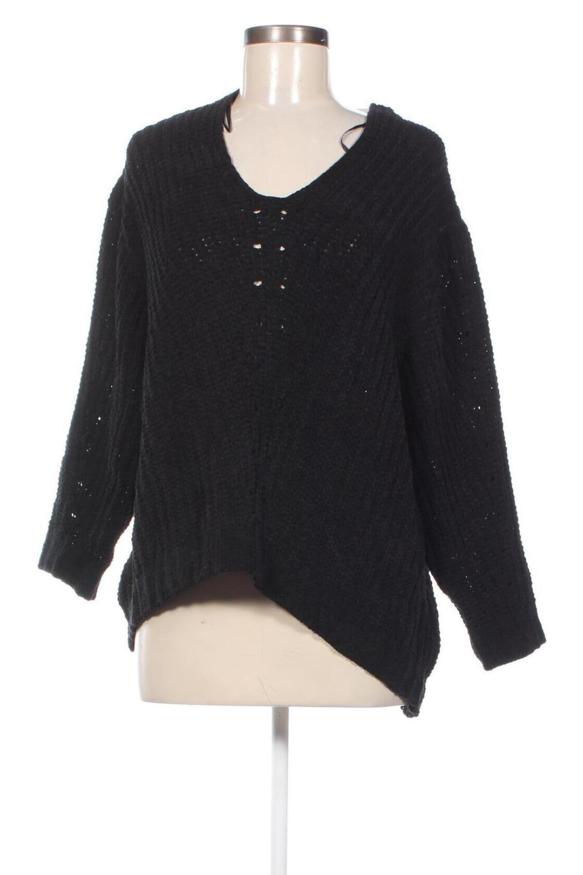 Дамски пуловер Ally, Размер S, Цвят Черен, Цена 7,25 лв.