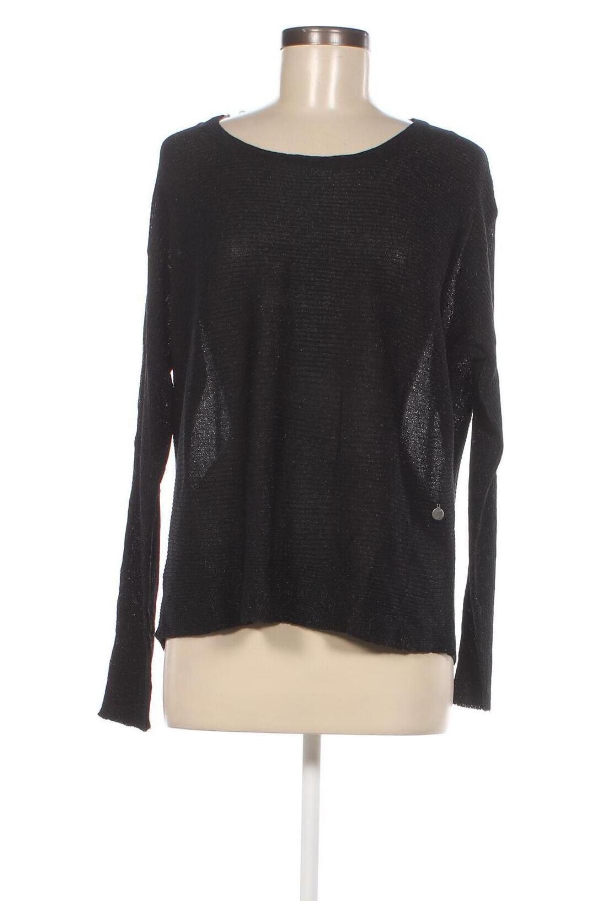 Дамски пуловер Funky Buddha, Размер M, Цвят Черен, Цена 21,75 лв.